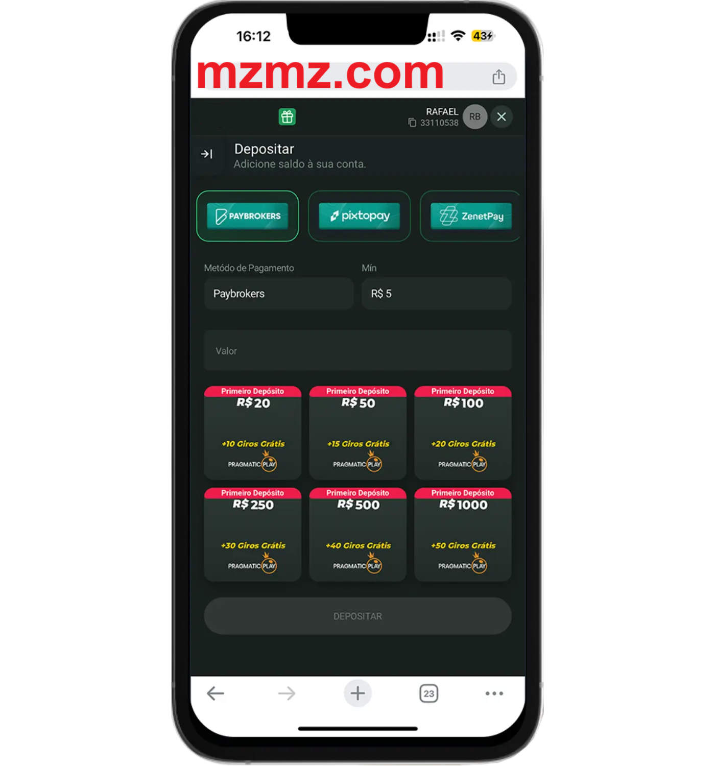 Baixe o aplicativo mzmz para jogar a qualquer momento